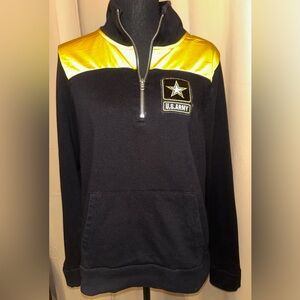 US Navy PINK Victoria's Secret 5th & Ocean Sequin Quarter Zip Mock Neck Large